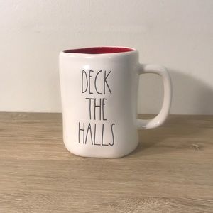 Rae Dunn Christmas mug red interior